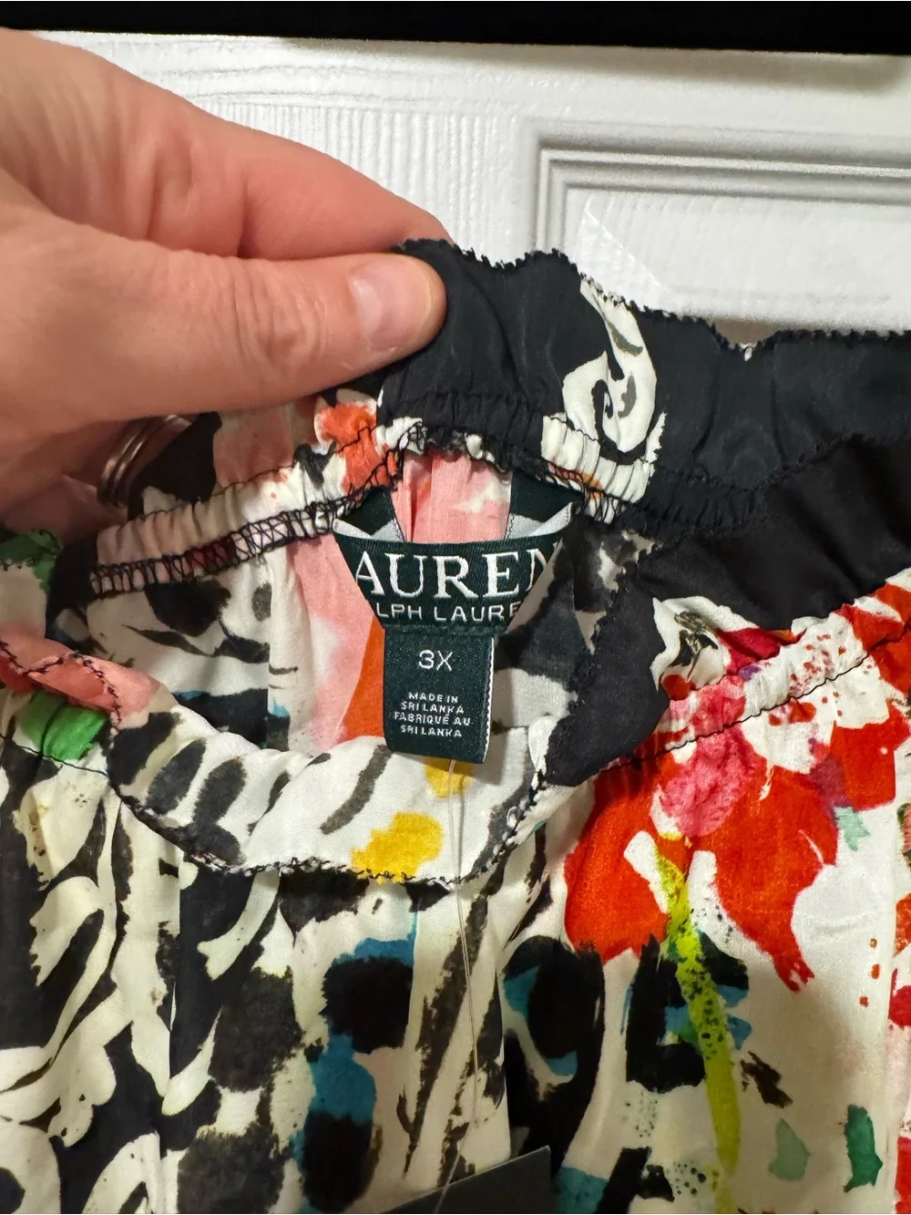 Lauren Ralph Lauren Black Floral Off-Shoulder Blouse